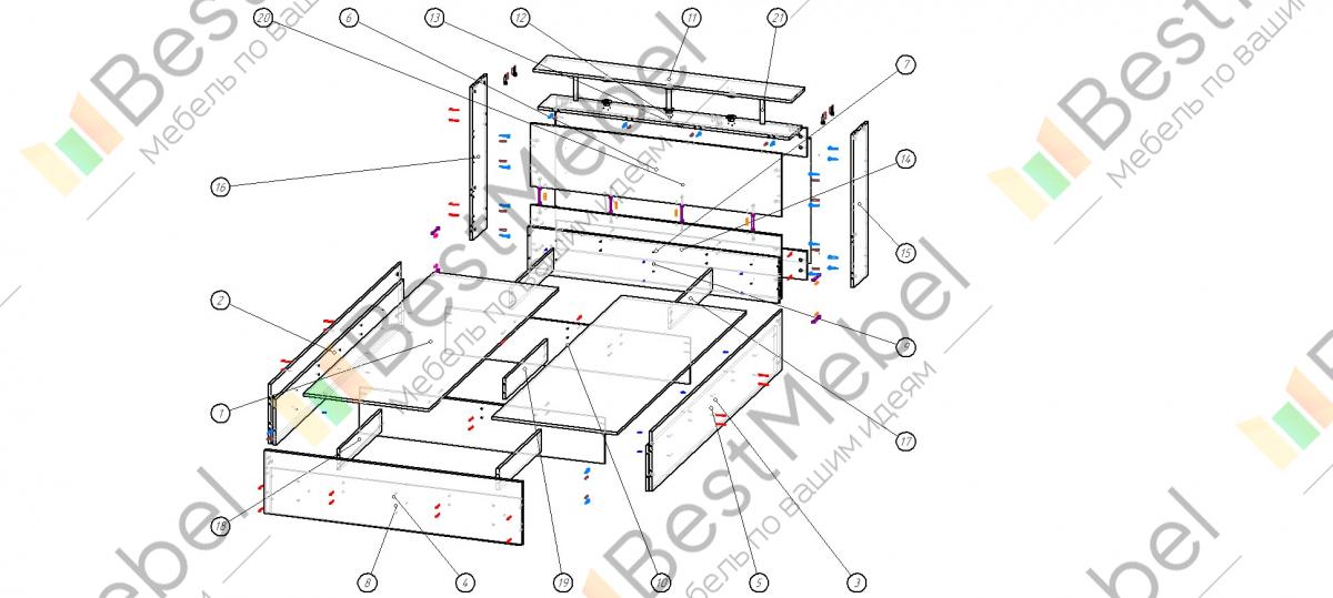 Кровать саломея 160х200 с ящиками инструкция по сборке