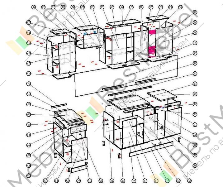 Схема сборки кухонный гарнитур сборки