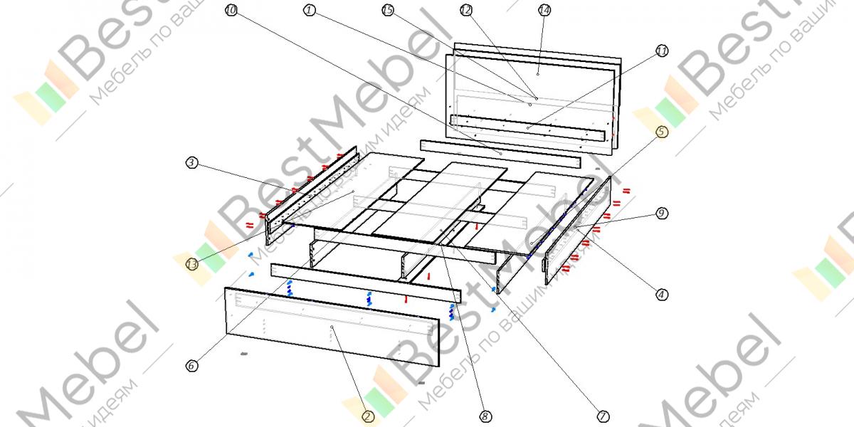 Как собрать кровать бриз 1