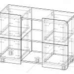 Чертеж Тумба под ТВ Модерно 3.1 BMS