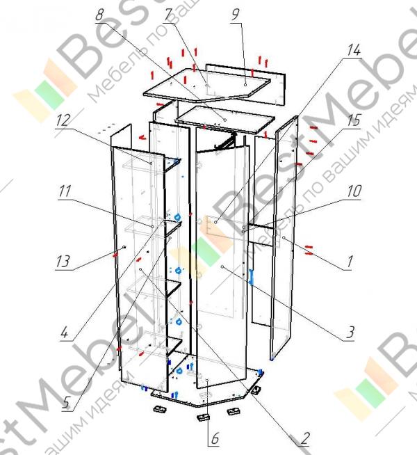 Инструкция по сборке шкаф угловой дуэт