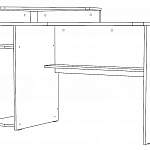 Чертеж Письменный стол Артем-4 BMS