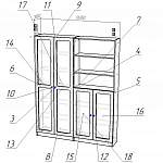 Схема сборки Шкаф Билли Оксберг Billy Oxberg 36