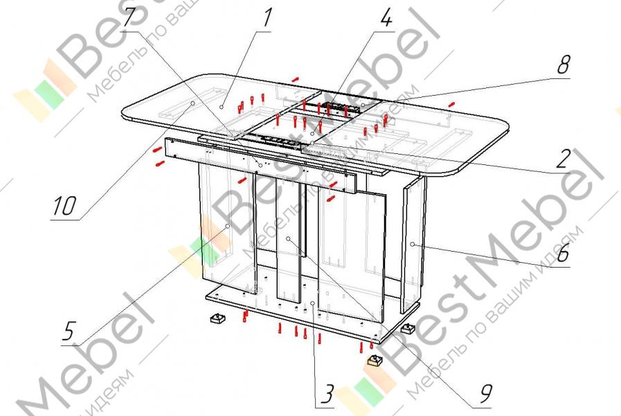 Стол для сборки мебели чертеж