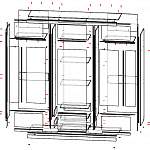 Чертеж Шкаф-купе Мартин BMS