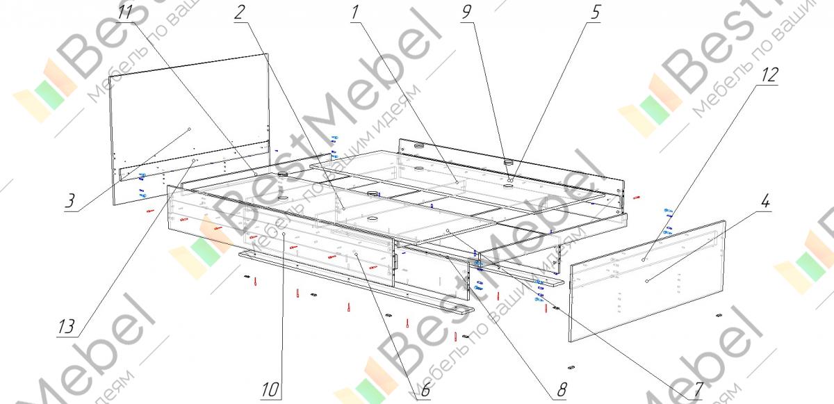 Кровать светлана схема сборки