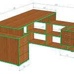 Схема сборки Угловой компьютерный стол Эн-15 BMS