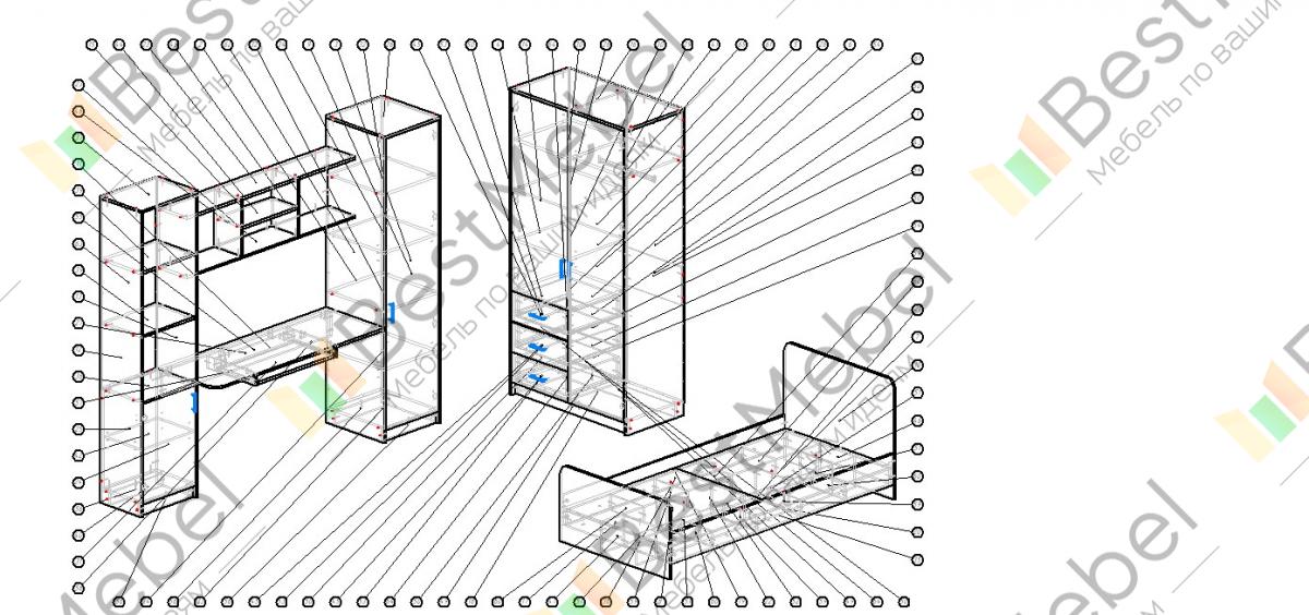 Схема сборки школьной мебели