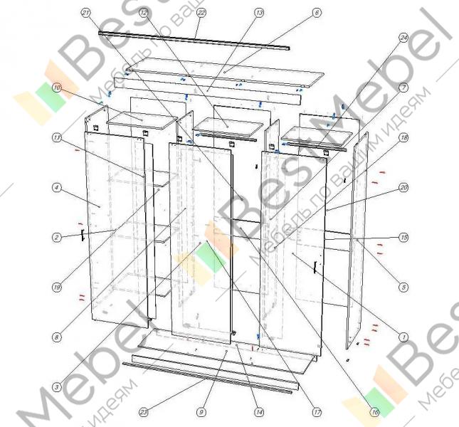 Шкаф купе уют 5 схема сборки