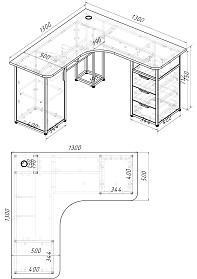 Стол компьютерный   (1300х750х1300)